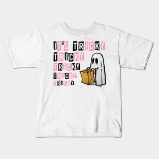 It's Tricky Halloween Funny Ghost Kids T-Shirt